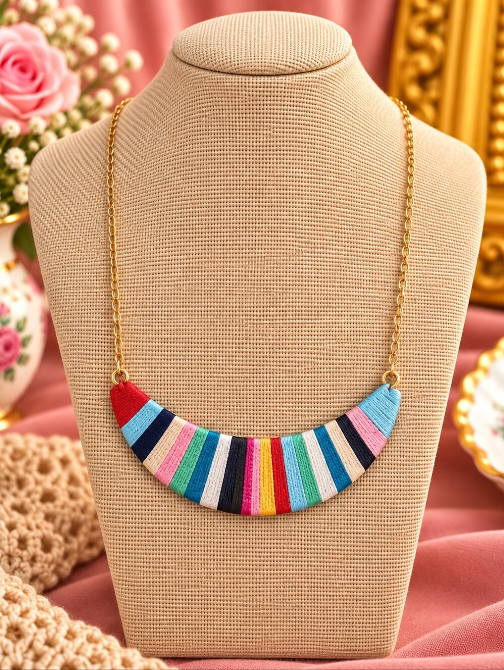 Plunder Multicolor Striped Necklace